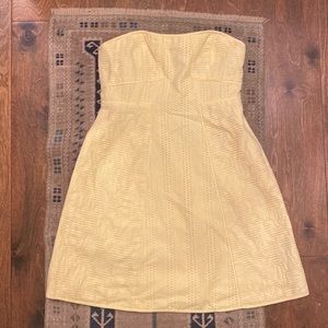 Tibi Strapless Yellow Dress